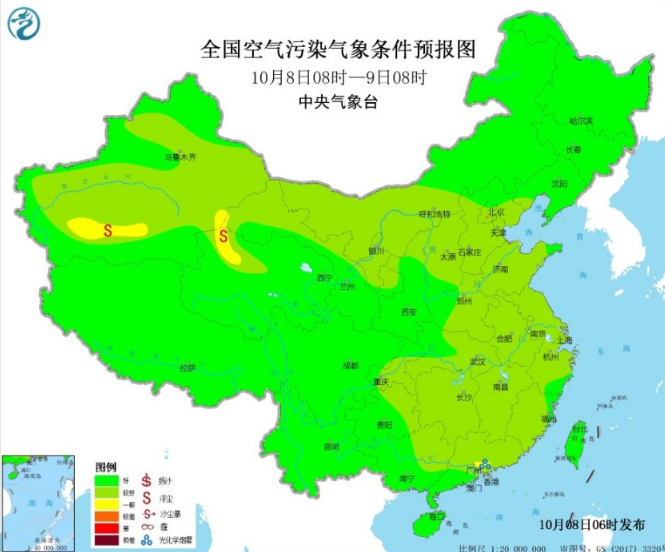 广东山东等地有能见度200米浓雾 全国大气扩散条件良好