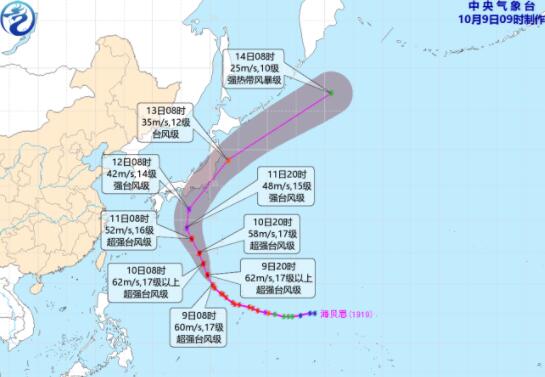 台风海贝思对福建有影响吗 19号台风海贝思全路径图分析