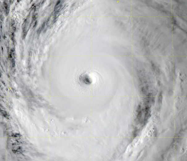 2019年风王海贝思最新靓照：19号台风风眼高清图