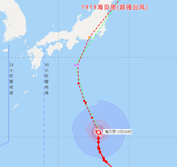 台风“海贝思”将第3次增强 仍保持17级将横扫日本全国