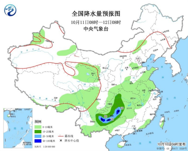 长江中下游干旱区久旱逢甘霖 东北华北降温10℃