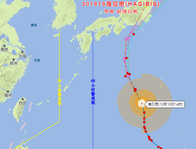 19号台风没有第三次增强了！不过台风海贝思路径变成M型