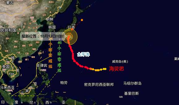 第19号台风最新消息今天 台风“海贝思”12日正式登陆日本