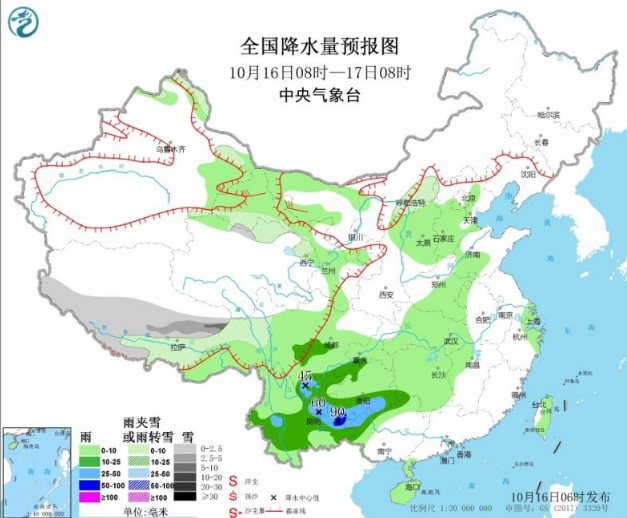 冷空气明起影响新疆 华北西南地区阴雨频繁