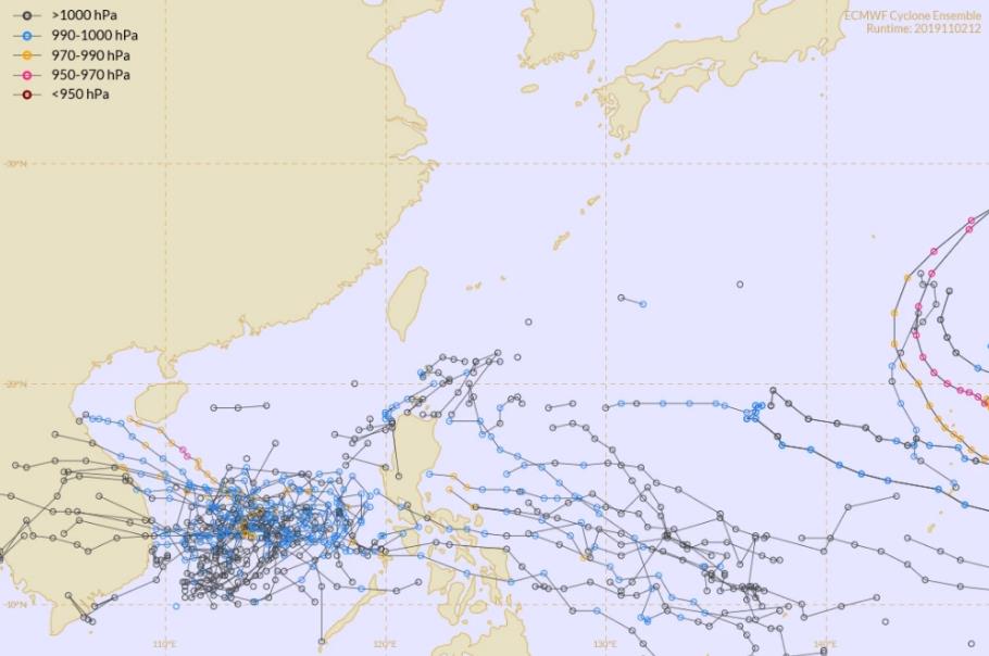 日本气象厅公布23号台风夏浪路径图 夏浪台风巅峰强度15级