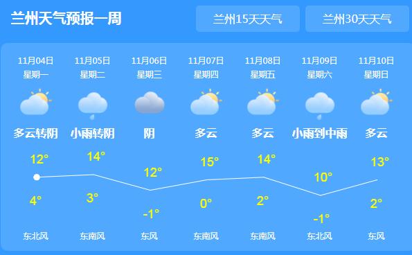 未来三天甘肃大范围降雪 省会兰州气温最高仅17℃