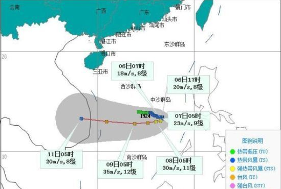 24号台风将在9日起给海南带来大雨 台风娜基莉对海南还有哪些影响？