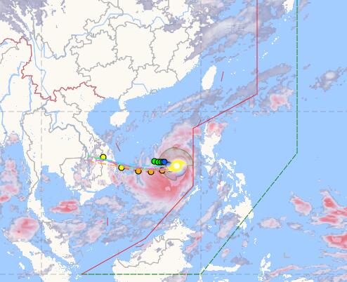 海南继续发布台风四级预警 台风娜基莉与冷空气一起影响海南