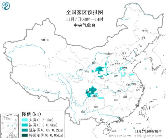 全国雾霾预报：黄淮华北雾霾减弱新疆有扬沙