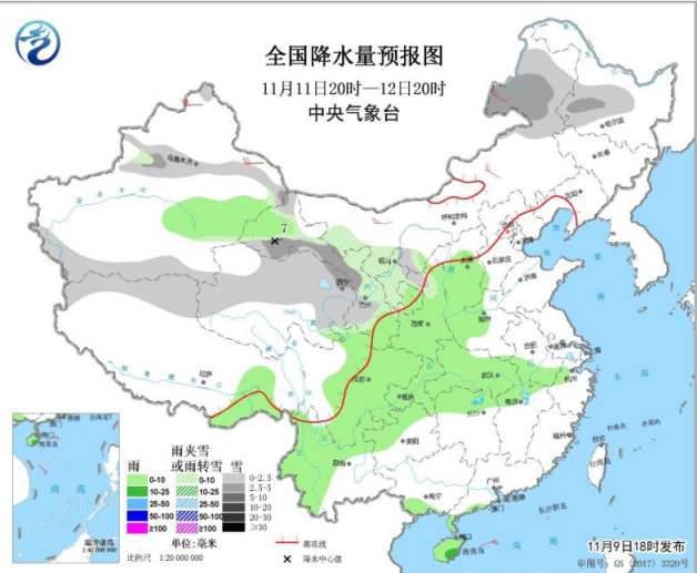 黄淮东北等地有雨雪和大风 宁夏陕西有浮尘天气