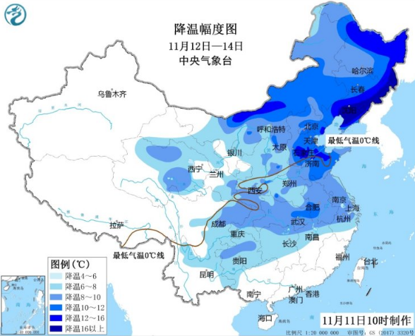 10月以来最强寒潮奔袭中国！雨+雪是北方“常规模式”