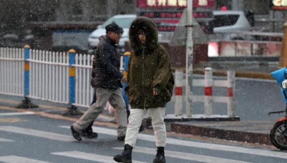 哈尔滨迎来大范围雨雪 市内最高气温跌至0℃