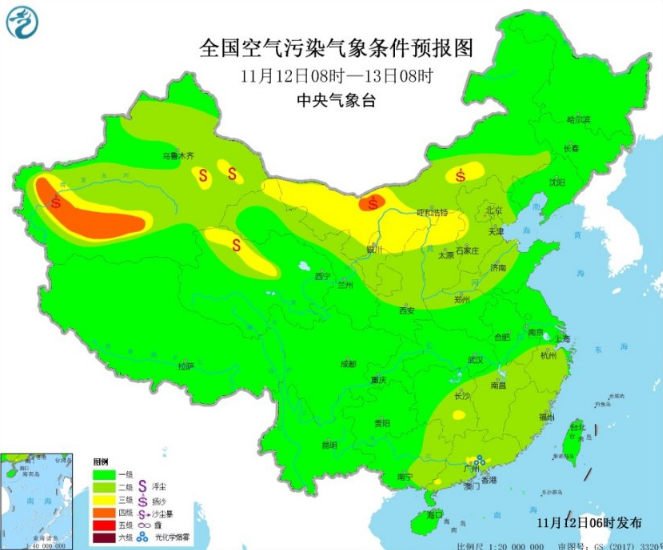 全国雾霾预报：频繁冷空气驱霾全国空气质量优良