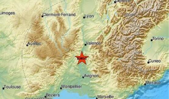 法国南部地区发生5.4级地震 1人重伤3人轻伤