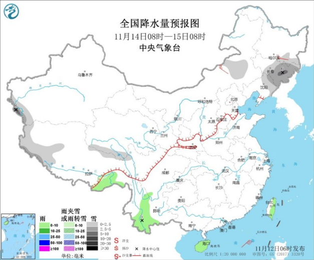 内蒙古和陕西出现沙尘 强冷空气致中东部降10℃