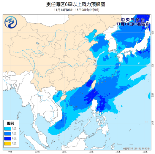 强冷空气席卷中国大部 中国东部南部海区现10级大风