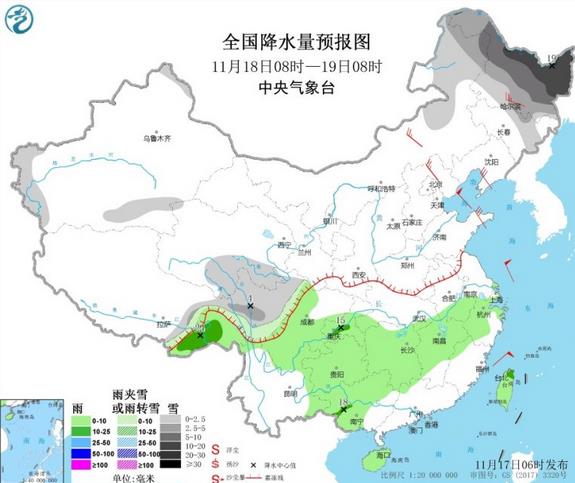 强冷空气侵袭我国中东部 19日0℃线将南压至沿淮