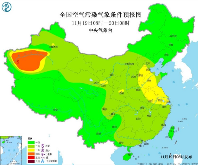 全国雾霾预报：江苏安徽河北等地PM10轻度污染