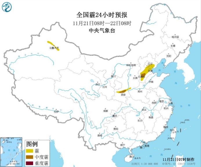 全国大部开始升温天气变静稳 雾霾在华北黄淮产生不断试探