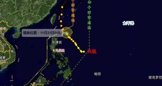 27号台风最新消息实时路径图 台风“凤凰”增强至10级目标台湾