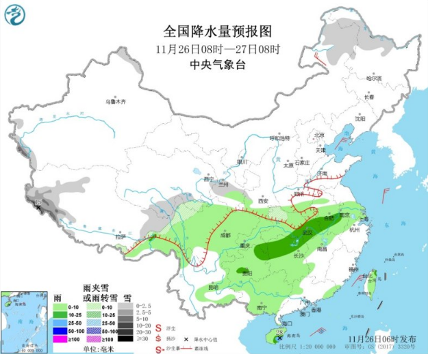中国东部南部海区有大风 江淮江南多地现小到中雨