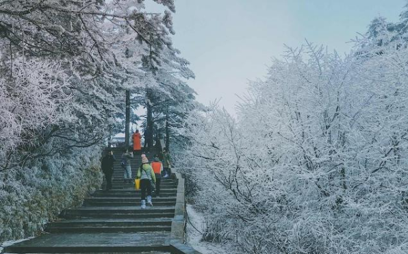 峨眉金顶雪景最全实拍（图） 寺庙一夜白头增添禅意