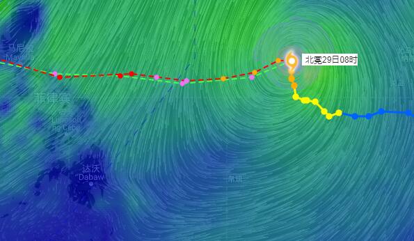 28号台风北冕最新路径图 3日将登陆菲律宾最强可达17级