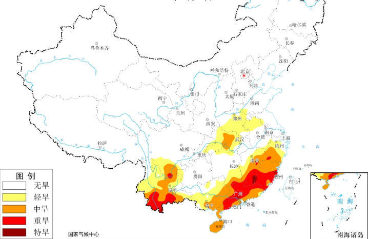 广东成全国最新干旱集中地 100个市县都发布森林火险预警