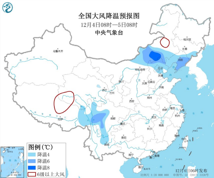 新冷空气让东北变“三九天” 中东部再降温全国大部雨雪稀少