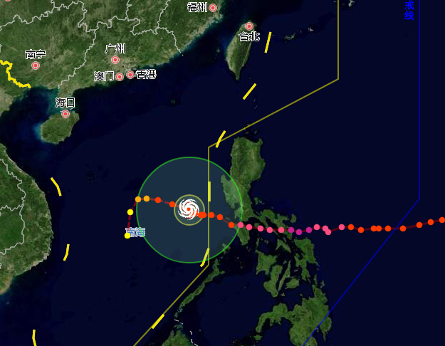 北冕台风蓝色预警发布：28号台风穿过菲律宾强度减弱