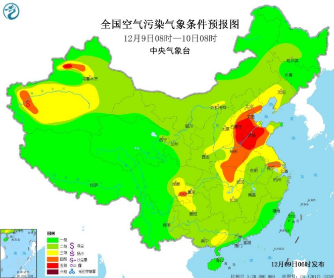 全国雾霾预报：河北山东四川大雾华北霾天气持续