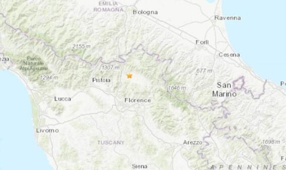 意大利佛罗伦萨发生4.8级 全国铁路受影响无人员伤亡