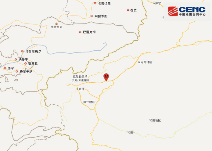 2019新疆喀什地震最新消息 巴楚县爆发3.8级强震