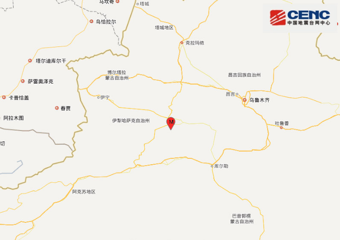 新疆地震最新消息 巴音郭楞州和静县监测到3.3级地震