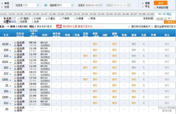 2020春运部分车票开售日已售罄 直达车票基本全部被抢光