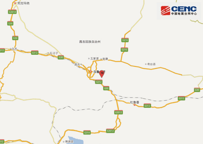 新疆地震最新消息：乌鲁木齐达坂城爆发一次强震