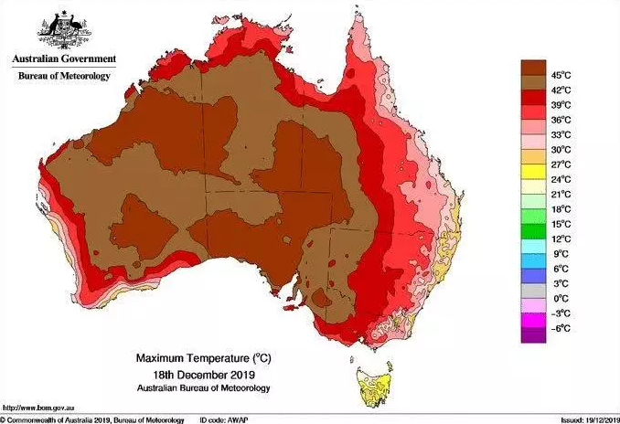 澳大利亚12月气温高达41℃是什么体验？大面积干旱和森林火灾