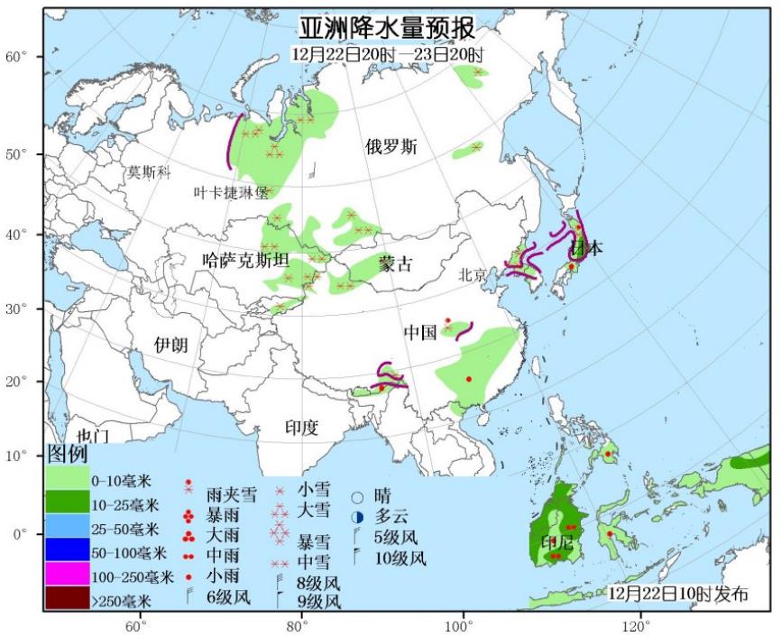 12月22日国外天气预报 澳洲大陆大部地区高温少雨