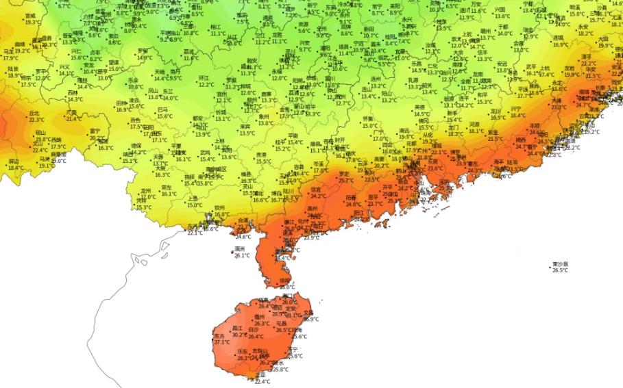 这是同一个中国：东北-40℃海南广东+30℃！温差高达70℃