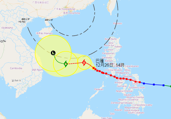 再次发布29号台风蓝色预警！台风巴蓬距离海南越来越近