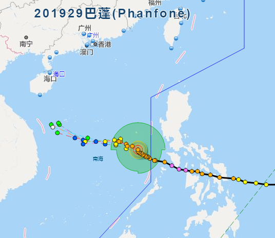 史上最晚台风预警播报29号台风位置 台风巴蓬强度可达15级