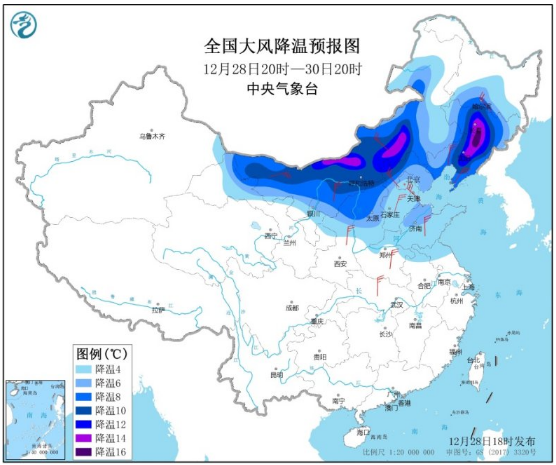 冷空气将影响中东部地区 黄淮江淮江汉等地有雾