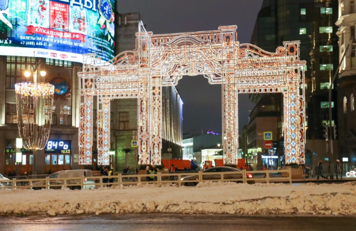 莫斯科用人造雪迎新年 气温打破百年纪录