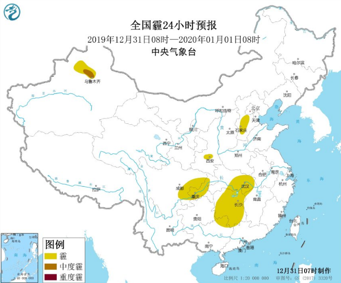 全国雾霾预报：华北中南部黄淮一带又有雾霾来袭