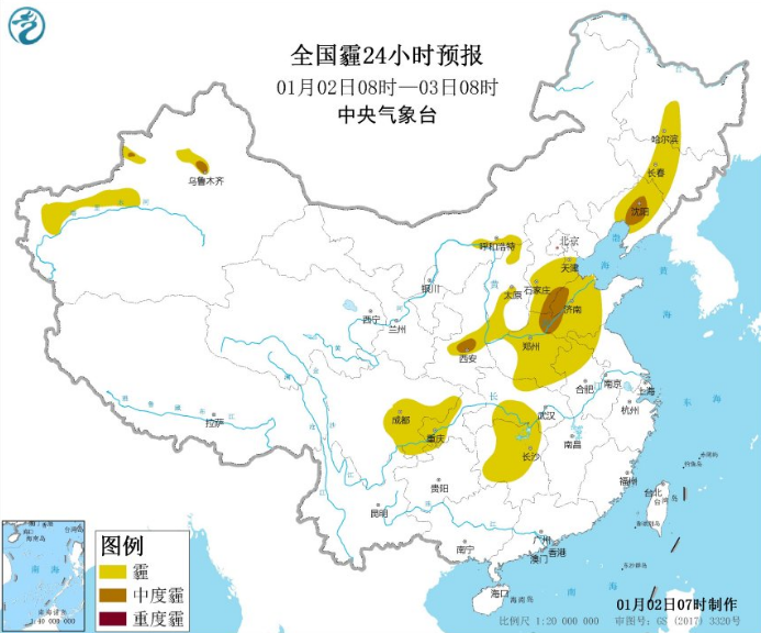 中东部雨雪少开始升温 北方多地雾霾将增多