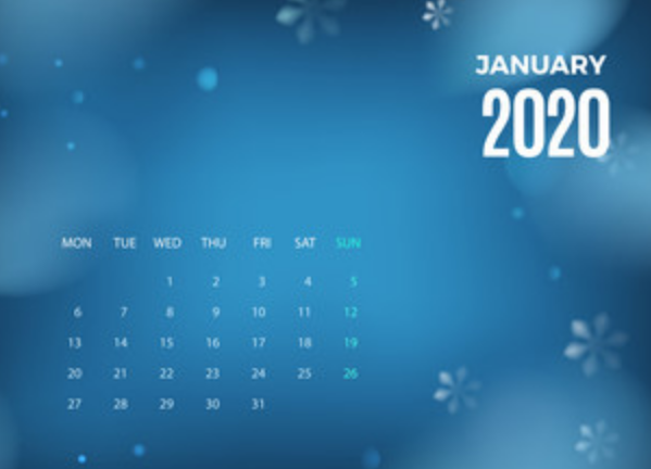 2020年1月有多少天 2020年1月休息日和工作日几天