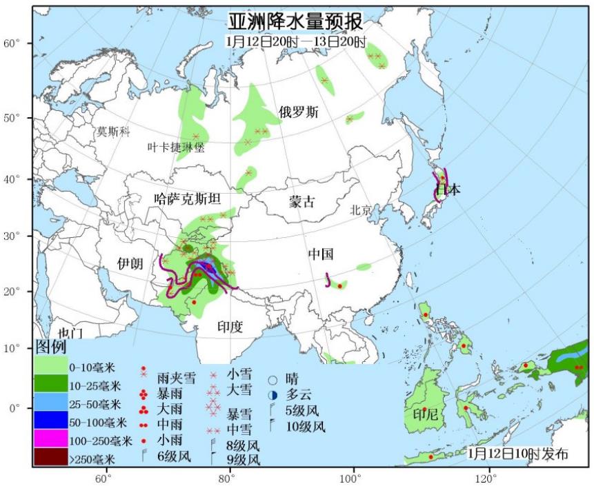 1月12日国外天气预报 澳大利亚中南部高温持续