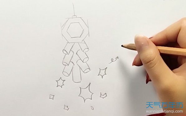 鞭炮简笔画怎么画 鞭炮的简笔画步骤图解教程[图]