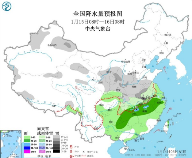 中东部未来三天有大范围雨雪 西藏新疆小到中雪