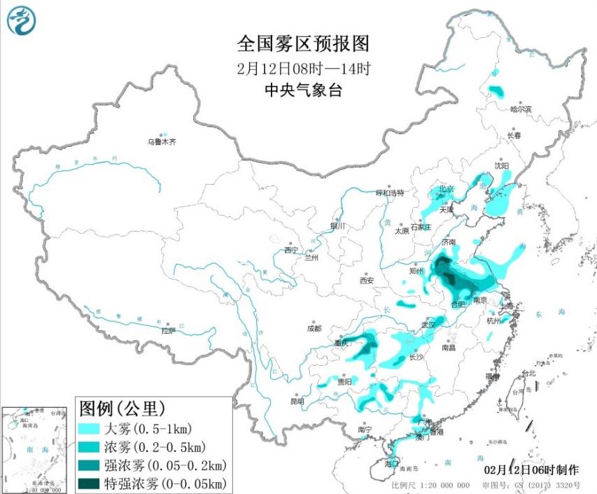 大雾黄色预警发布：京津冀鲁豫皖多地能见度降低